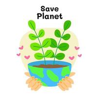 terra dia Salve  planeta terra hora desenho animado mundo planeta meio Ambiente vetor