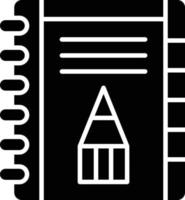 vetor Projeto caderno de desenho ícone estilo