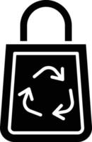 vetor Projeto reciclar saco ícone estilo
