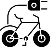 vetor Projeto elétrico bicicleta ícone estilo