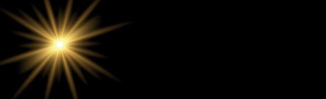 sol panorâmico de fundo em um fundo preto - ilustração vetor