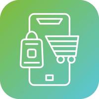 conectados compras vetor ícone estilo