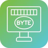 byte vetor ícone estilo