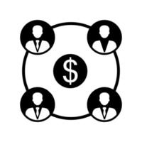 mútuo fundos vetor ícone. referência sistema ilustração placa. bancário símbolo. despesas logotipo.