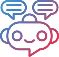 vetor Projeto chatbot ícone estilo