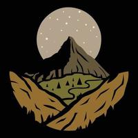 a montanha vetor logotipo modelo. a a Principal símbolo do a logotipo é dois montanhas.