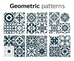 desenho de padrões geométricos em ilustração vetorial vetor