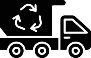 vetor Projeto reciclando caminhão ícone estilo