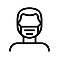 vetor ilustração do homem usando cirúrgico mascarar ícone