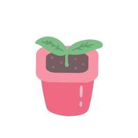 plantinha, brotar. ilustração para impressão, fundos, cobre e embalagem. imagem pode estar usava para cumprimento cartões, cartazes, adesivos e têxtil. isolado em branco fundo. vetor