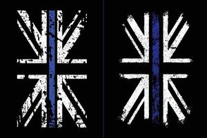 fino azul eu ine britânico bandeira Projeto vetor