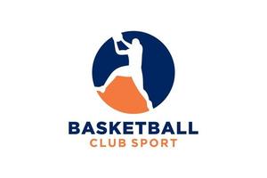 inicial carta o basquetebol logotipo ícone. cesta bola logótipo símbolo. vetor