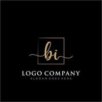 inicial bi feminino logotipo coleções modelo. caligrafia logotipo do inicial assinatura, casamento, moda, joalheria, butique, floral e botânico com criativo modelo para qualquer companhia ou negócios. vetor