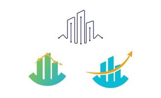 diagrama de gráfico ícone de vetor de design de logotipo isolado