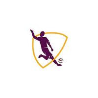 futebol futebol emblema logotipo modelos de design de esporte vetor