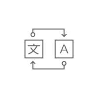 ícone de vetor de tradução