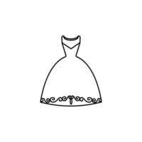 Casamento vestidos, roupas vetor ícone