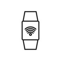editável ícone do relógio inteligente Wi-fi conexão, vetor ilustração isolado em branco fundo. usando para apresentação, local na rede Internet ou Móvel aplicativo