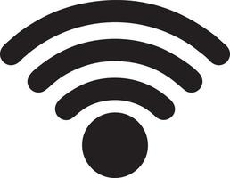 sinal comunicação em formação conexão sem fio ícone símbolo vetor imagem, ilustração do a rede Wi-fi dentro Preto imagem. eps 10