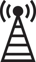 sinal comunicação em formação conexão sem fio ícone símbolo vetor imagem, ilustração do a rede Wi-fi dentro Preto imagem. eps 10