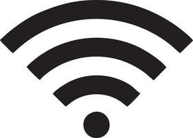 sinal comunicação em formação conexão sem fio ícone símbolo vetor imagem, ilustração do a rede Wi-fi dentro Preto imagem. eps 10