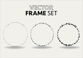 mão desenhado círculos esboço quadro, Armação vetor definir. rodadas rabisco linha círculos. vetor ilustrações.