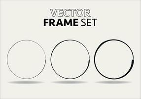 mão desenhado círculos esboço quadro, Armação vetor definir. rodadas rabisco linha círculos. vetor ilustrações.