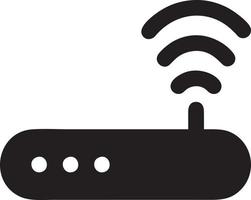 sinal comunicação em formação conexão sem fio ícone símbolo vetor imagem, ilustração do a rede Wi-fi dentro Preto imagem. eps 10