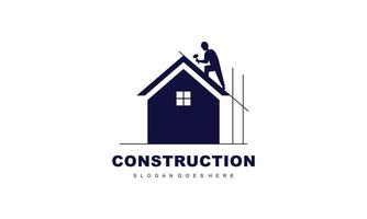 casa construção companhia logotipo vetor