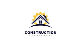 casa construção companhia logotipo vetor