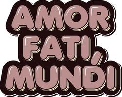 amor fati letras vetor Projeto