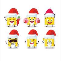 santa claus emoticons com amarelo poção desenho animado personagem vetor