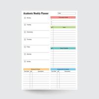 acadêmico semanal planejador, estudante planejador, imprimível semanal inserir, semanalmente inserir, semanalmente agenda, estudo planejador, semanal inserir, colagem planejador, objetivo planejador vetor