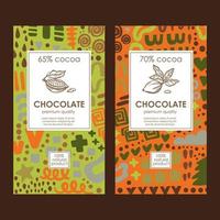 chocolate brilhante abstrato pacote modelos dentro africano estilo vetor