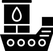 óleo navio vetor ícone estilo
