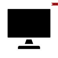 ícone de glifo de computador vetor