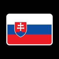 bandeira da eslováquia, cores oficiais e proporção. ilustração vetorial. vetor