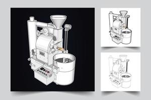 ilustração da máquina de café vetor