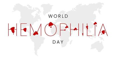 mundo hemofilia dia em abril 17. hemofilia consciência dia. saúde consciência vetor modelo para bandeira, cartão, poster, fundo.