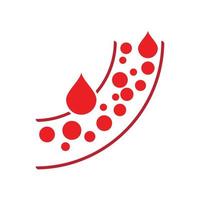 logotipo da ilustração de sangue vetor