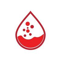 logotipo da ilustração de sangue vetor