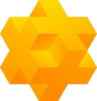 3d ótico ilusão do Cruz forma. 3d Cruz do cubo. 3d geométrico Cruz cubo do bloquear. vetor ilustração para logotipo, Projeto ou arte com perspectiva ilusão blocos