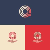 a c carta logotipo modelo com uma mistura do vermelho e rosa acinzentado gradiente cores este estão elegante e profissional, é perfeito para seu companhia identidade vetor