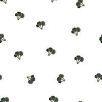 padrão sem emenda com vegetais coloridos. mão desenhada ilustração vetorial design com brócolis. alimentos orgânicos naturais. papel de parede e design de tecido. vetor