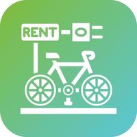 elétrico bicicleta aluguel vetor ícone estilo