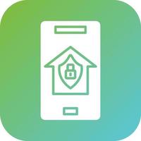 casa segurança aplicativo vetor ícone estilo