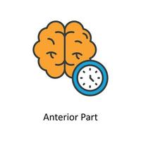 anterior parte vetor preencher esboço ícones. simples estoque ilustração estoque