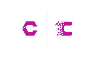 vetor de logotipo de design criativo inicial c