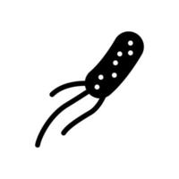 bactérias ícone vetor. vírus ilustração placa. micróbio símbolo. biologia logotipo. vetor