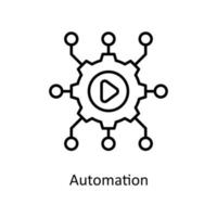 automação vetor esboço ícones. simples estoque ilustração estoque